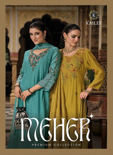 Meher By Kailee Mul Chanderi Viscouse Kurti With Bottom Dupatta Orders In India